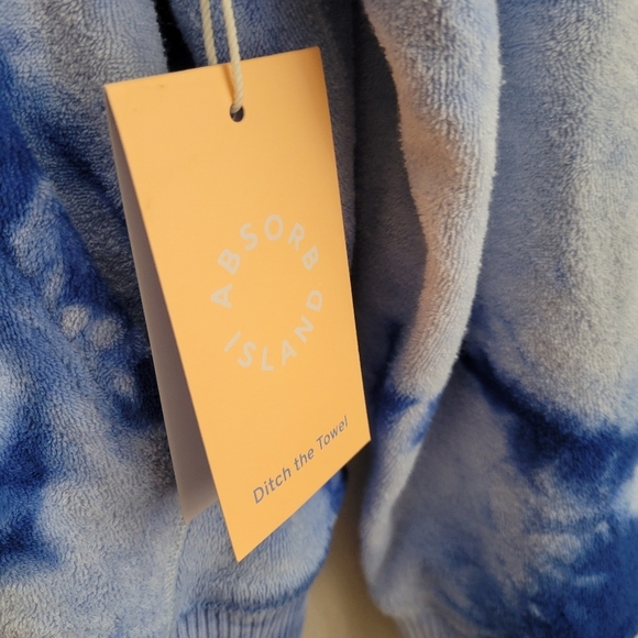 Absorb Island Poolside Hoodie Blue Ripple M/L NWT - Picture 5 of 7